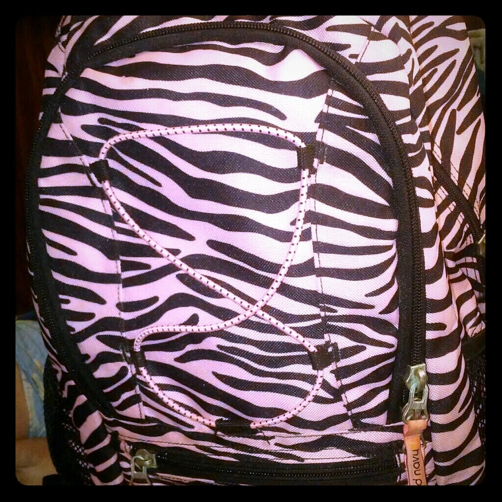Pink zebra stripe bag (Old navy)